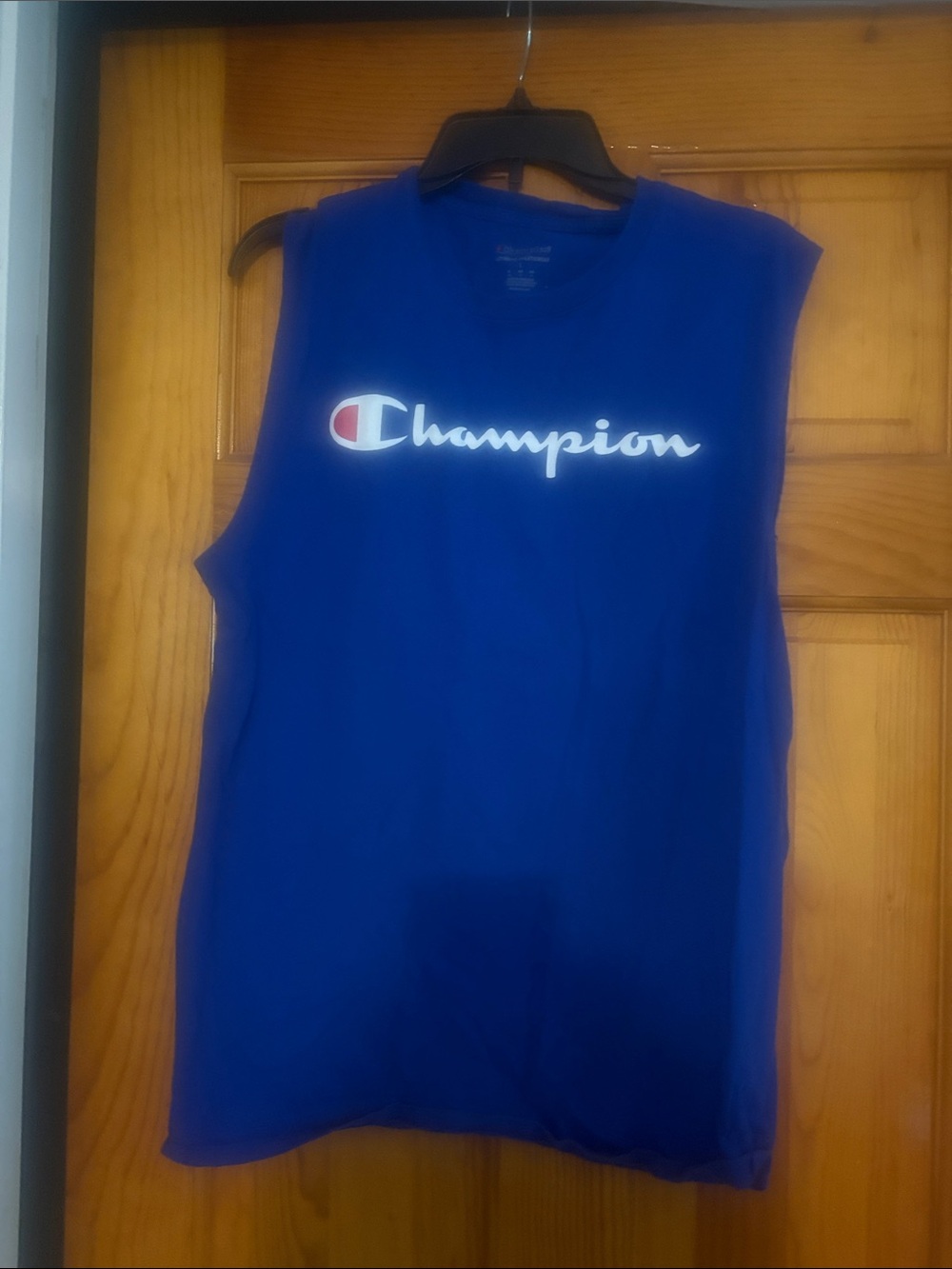 Champion  L Royal Blue Sleeveless Logo Tee